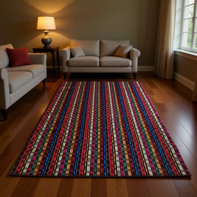 زیراندازجاجیم حصیر مسافرتی جاجیم کیف دار  لمینت 70 گرم  برند محبوب چاریسه